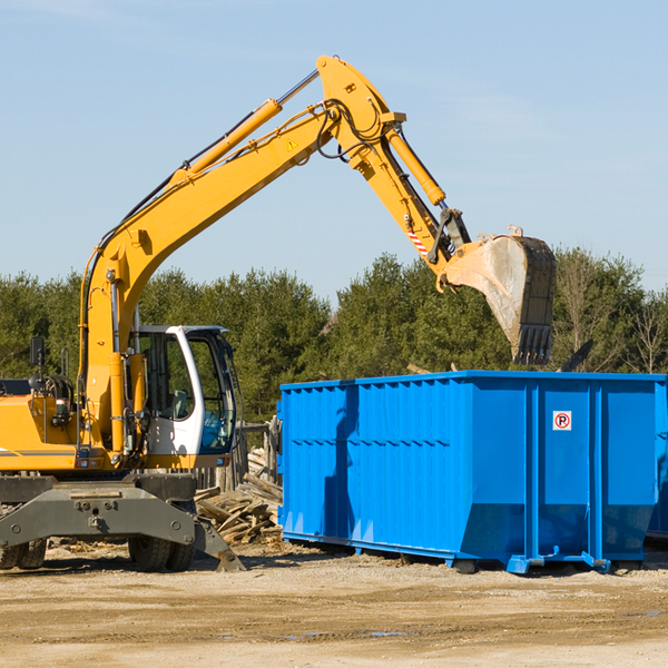 are there any restrictions on where a residential dumpster can be placed in Rye